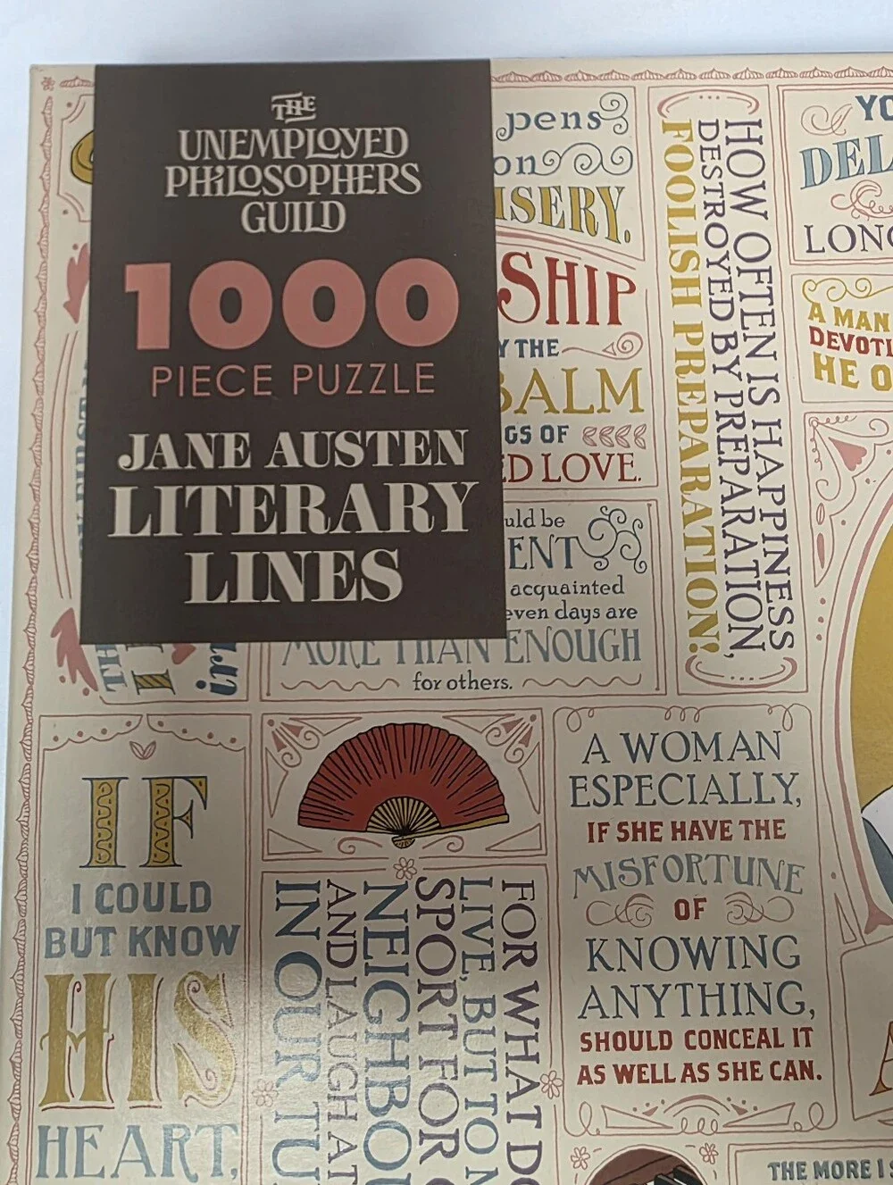Jane Austen Literary Lines 1000 Piece Puzzle Unemployed Philosophers Guild